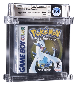 2000 Nintendo Game Boy Color (USA) "Pokemon Silver Version" Sealed Video Game - WATA 9.4/A++